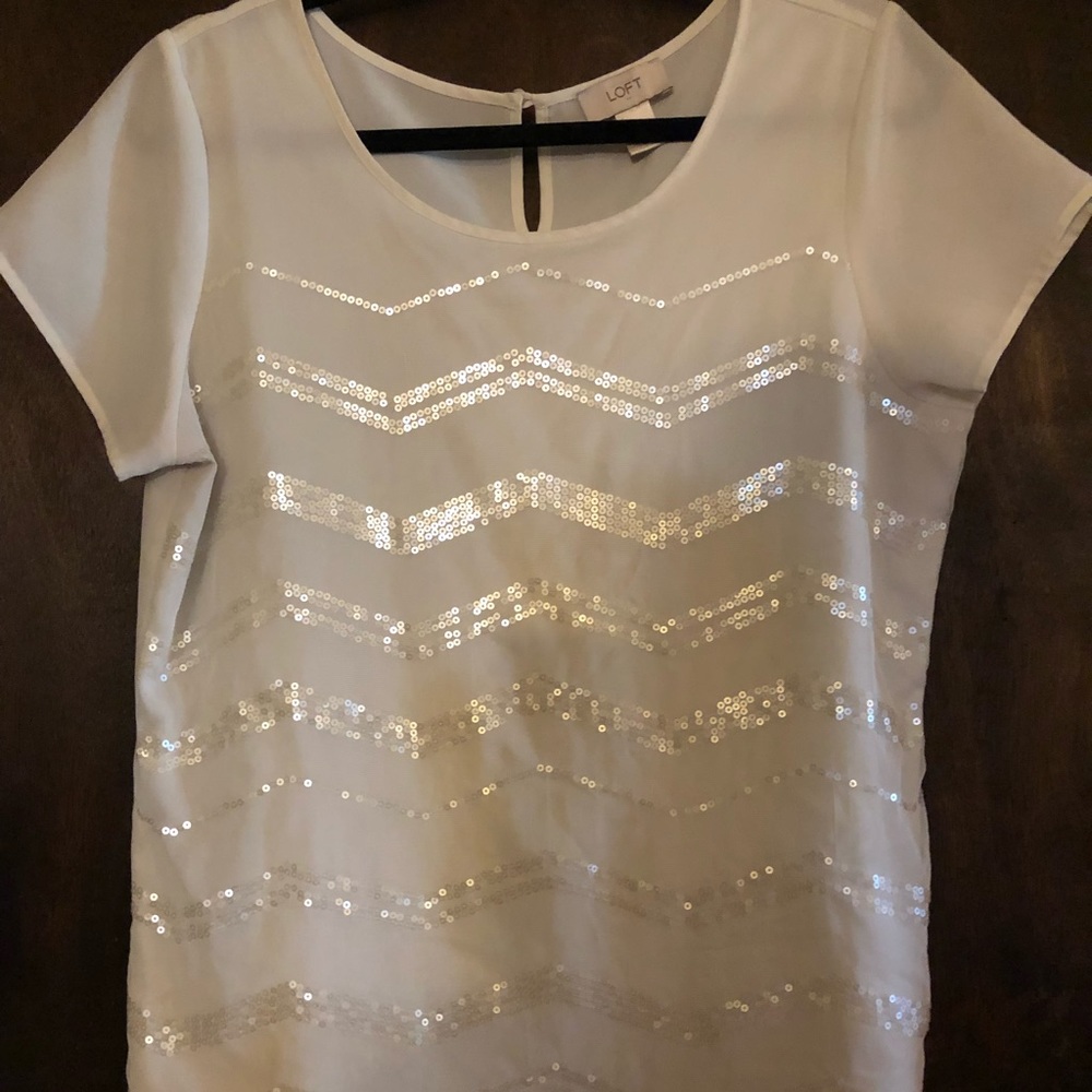 Ann Taylor Loft Sequined Blouse
